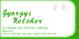 gyorgyi melcher business card