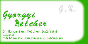gyorgyi melcher business card